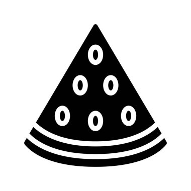 Beyaz arka planda karpuz meyvesi, illüstrasyon, vektör.