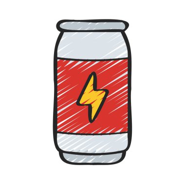 Enerji İçeceği Web simgesi vektör illüstrasyonu