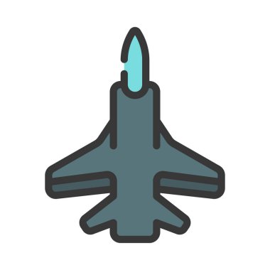 Jet Plane web simgesi vektör çizimi