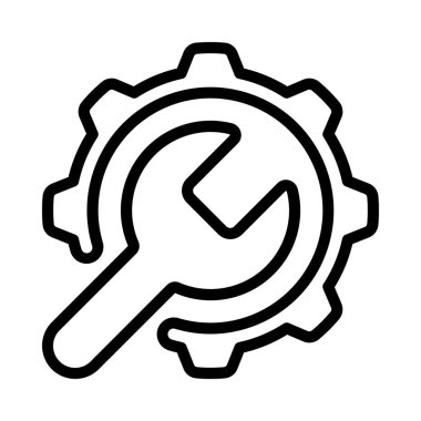 Sistem Yönetimi vektör ince çizgi simgesi     