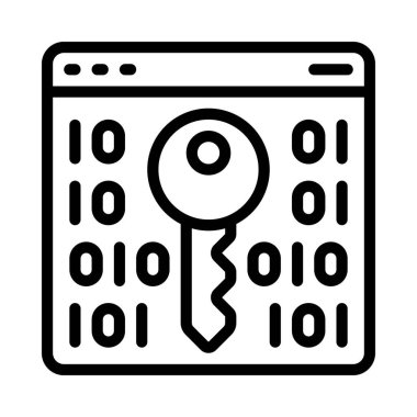 Web sitesi İkili Anahtar simgesi, vektör illüstrasyonu