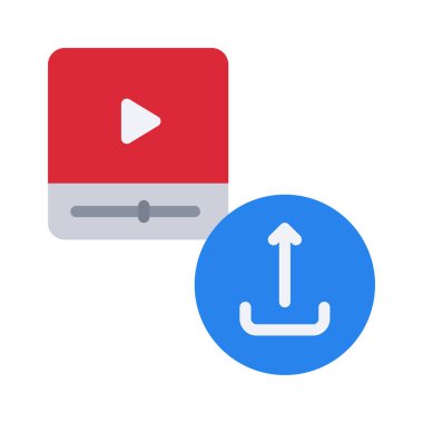 Video Web simgesi vektör illüstrasyonunu paylaş