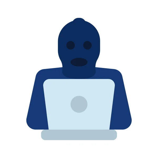 Robber Hacker Icono Web Ilustración Vectorial — Archivo Imágenes Vectoriales