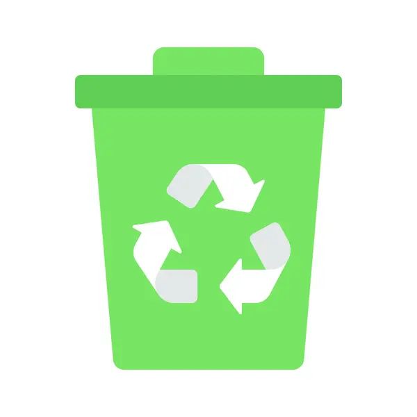 Recycle Trash Can Icon Illustration — Stock Vector