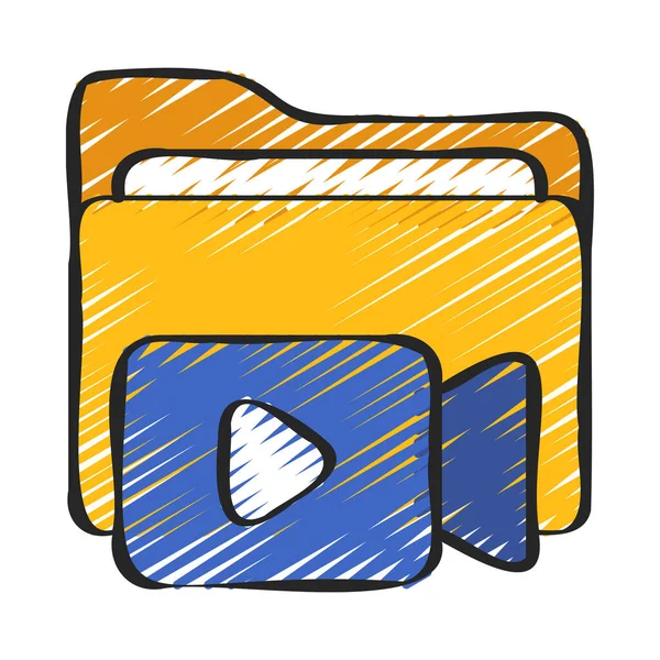 Video Camera Vector Icon Design — Vetor de Stock