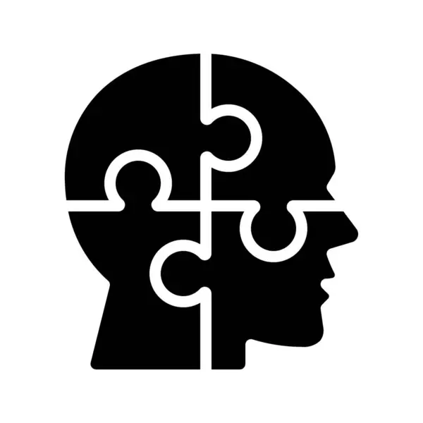 Solved Mind Puzzle Concept Icon Illustration — Stock Vector