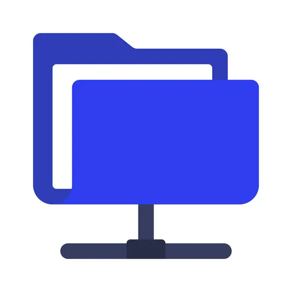 Folder Network Vector Illustration Icon Element Background — Stock Vector