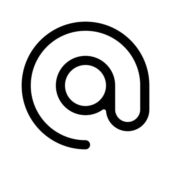Email Simbolo Icona Isolata Sfondo Bianco — Vettoriale Stock