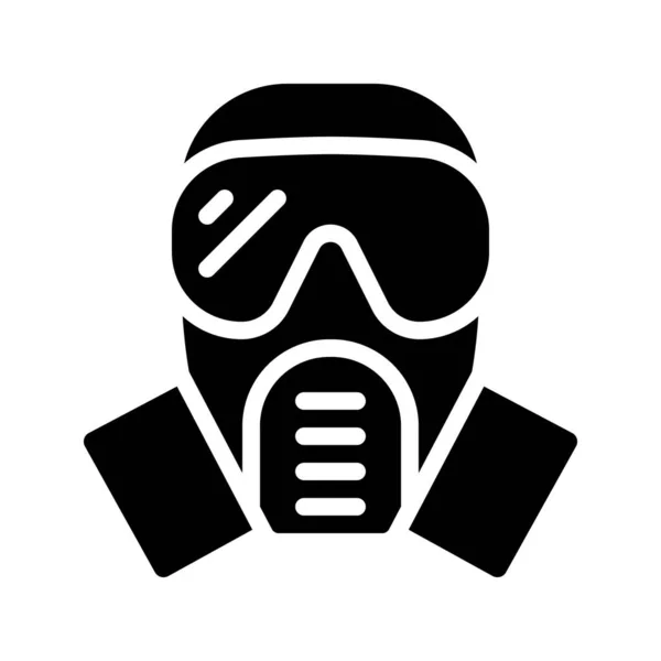 Máscara Gas Icono Web Vector Ilustración — Vector de stock