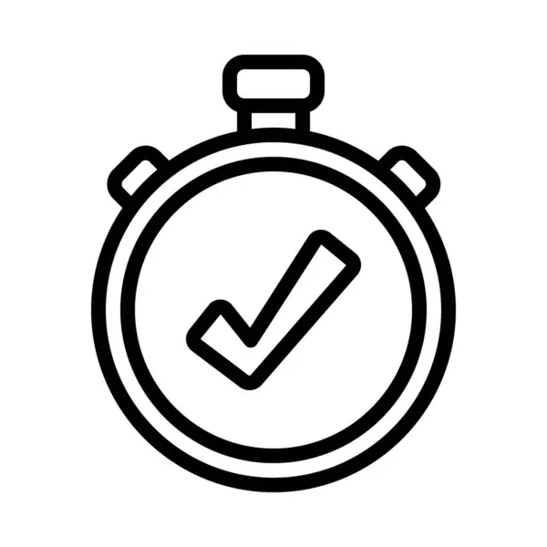 Icona Del Cronometro Illustrazione Vettoriale Sfondo Bianco — Vettoriale Stock