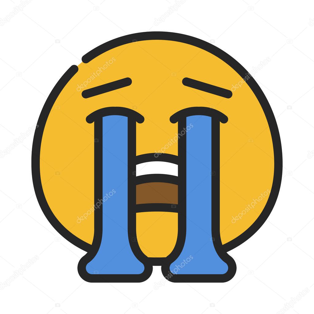 Crying web icon vector illustration