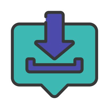 İleti web simgesi vektör illüstrasyonu indir