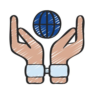 Siber Suçlar web simgesi vektör illüstrasyonu