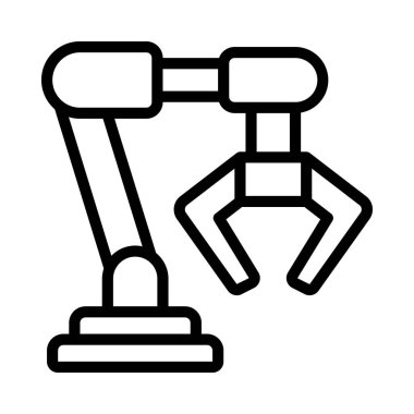 üretim hattı web simgesi vektör illüstrasyonu