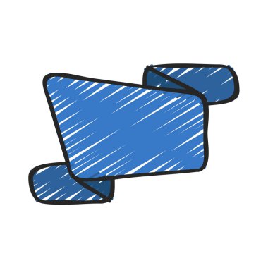 Sharp Modern Ribbon web simgesi vektör illüstrasyonu