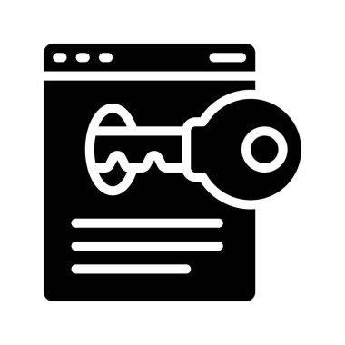 Web Sitesi Anahtarı, vektör illüstrasyonu basit tasarım