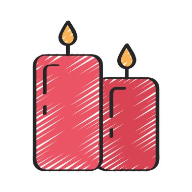 Mumlar düz simge, vektör illüstrasyonu