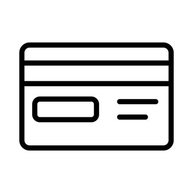 Banka Kartı Arka Web simgesi vektör illüstrasyonu