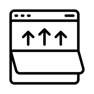 Dizin Ağ ikonu vektör illüstrasyonunun üzerinde