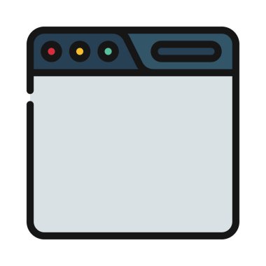 Web sitesi simgesi, vektör illüstrasyonu basit tasarım