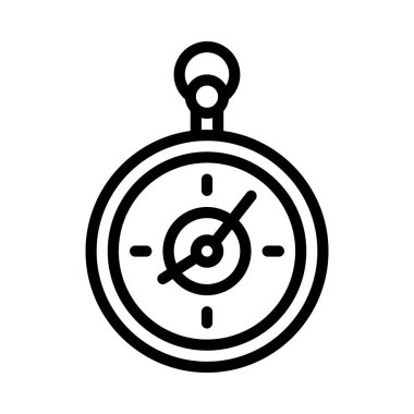 Kronometre simgesi, beyaz arkaplanda vektör illüstrasyonu  