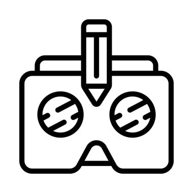 VR Tasarım Web simgesi vektör çizimi