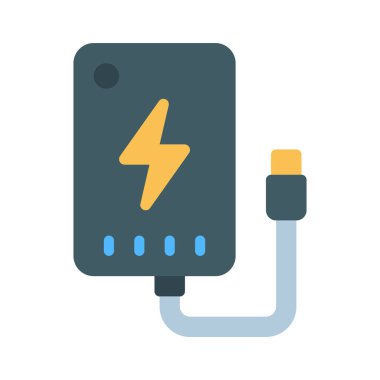 Taşınabilir Güç Bankası web simgesi vektör çizimi