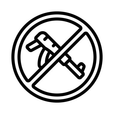 Guns web simgesi vektör illüstrasyonu yok