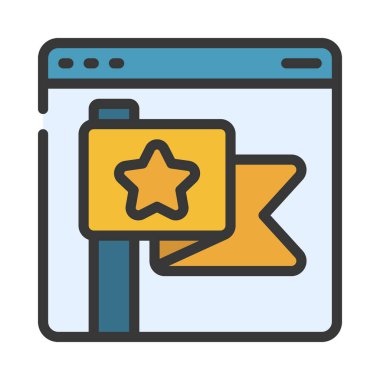 Web sitesi Milestone web simgesi vektör illüstrasyonu