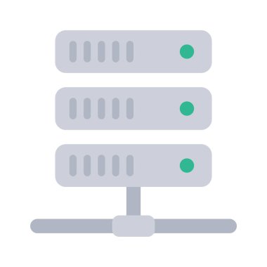 Ağ Sunucusu Web simgesi vektör illüstrasyonu