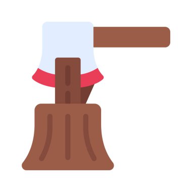 Chop Wood web simgesi vektör illüstrasyonu