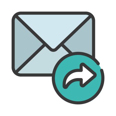 Posta simgesini, vektör illüstrasyonunu paylaş 