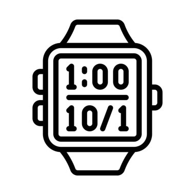 akıllı saat simge vektör illüstrasyonu 