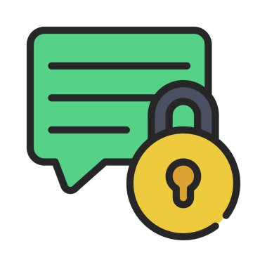 Güvenli Mesajlaşma Ağı vektör illüstrasyonuName