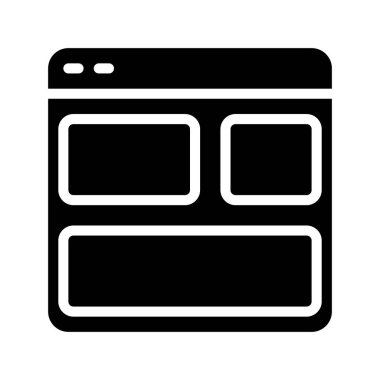 Web Sitesi Düzeni web simgesi vektör illüstrasyonu