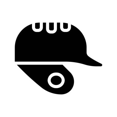 Beyzbol Miğferi Web simgesi vektör illüstrasyonu