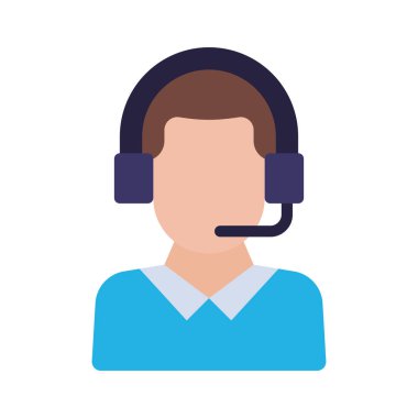 Müşteri desteği simgesi, satır tasarımı 