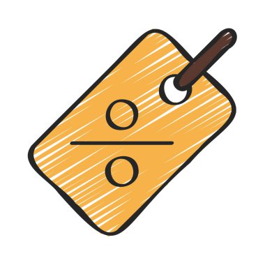 İndirimli Satış Etiketi Web simgesi vektör illüstrasyonu