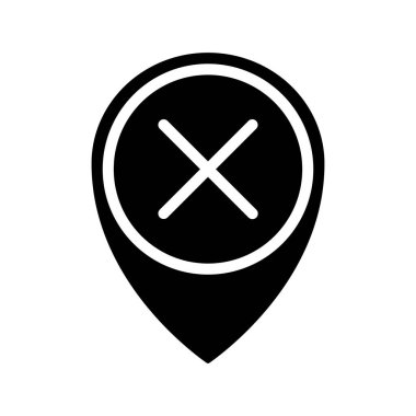 Basit konum simgesi, vektör illüstrasyonu