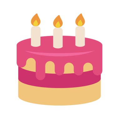 Fırın, pasta simgesi vektör illüstrasyonu 