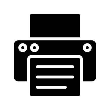 Yazıcı simgesi, basit web illüstrasyonu