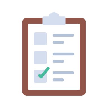 Kontrol listesi vektör simgesi tasarımı, illüstrasyon 