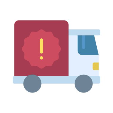 dağıtım kamyonu ikonu vektör çizimi