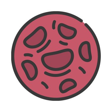 Krater Gezegeni Web simgesi vektör çizimi