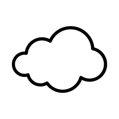 Bulut simgesi, web ve mobil uygulama tasarımınız için beyaz arkaplanda izole edilmiş vektör, bulut logosu kavramı