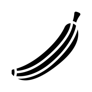 muz meyve ikonu vektör illüstrasyonu