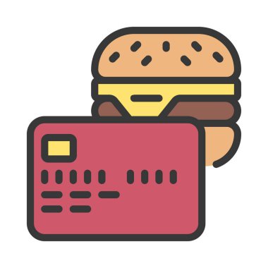 Hamburger Web ikonu vektör illüstrasyonu