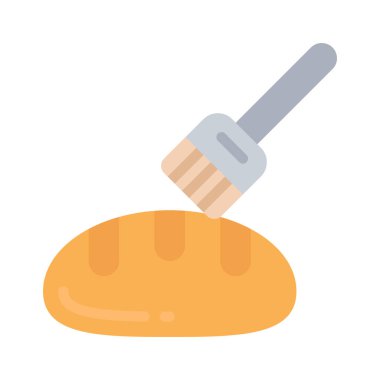 Pastacılık Fırçası Web simgesi vektör çizimi