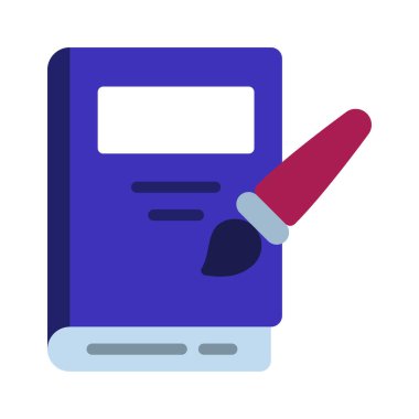 Kitap Kapağı Tasarım Web ikonu vektör çizimi