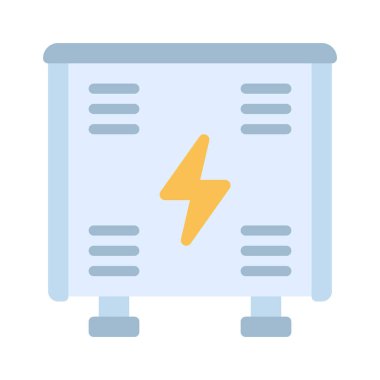 Substation Machine web simgesi vektör illüstrasyonu